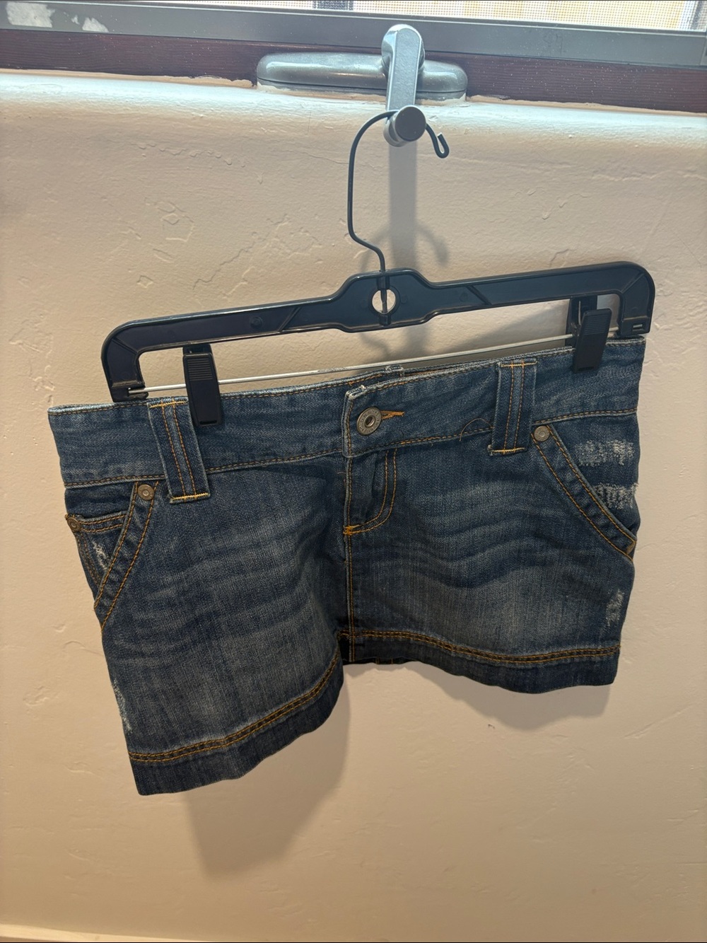 Old Navy Distressed Denim Mini Skirt in Classic Blue